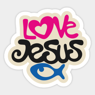 Love Jesus Sticker